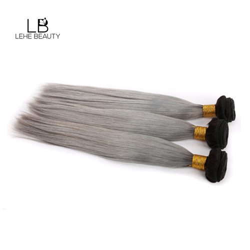 1B-grey straight human hair bundles 1B-grey straight human hair bundles